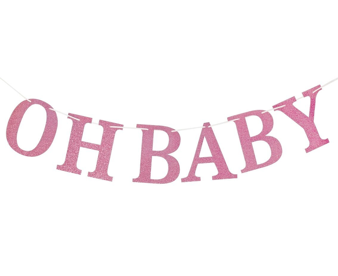 Popierinė girlianda "Oh Baby", šviesiai rožinė, 300 x 16 cm QT-GOBR цена и информация | Dekoracijos šventėms | pigu.lt