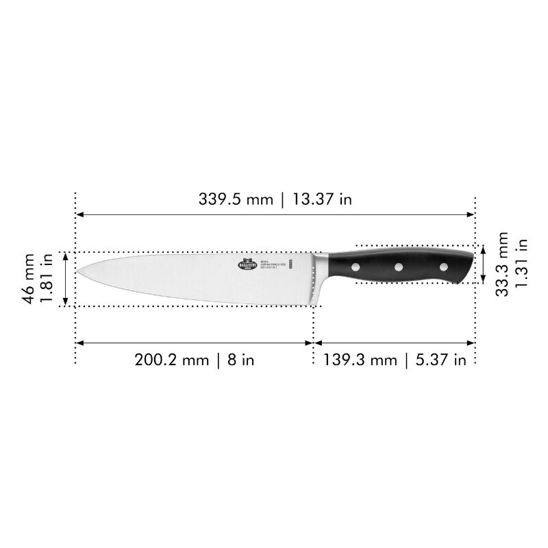 Virėjo peilis, 20cm цена и информация | Peiliai ir jų priedai | pigu.lt