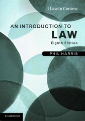 Introduction to Law 8th Revised edition, An Introduction to Law цена и информация | Книги по экономике | pigu.lt