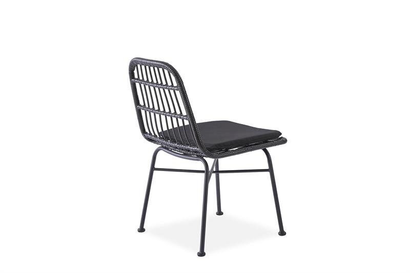 4-ių kėdžių komplektas Halmar K401, juodas kaina ir informacija | Lauko kėdės, foteliai, pufai | pigu.lt