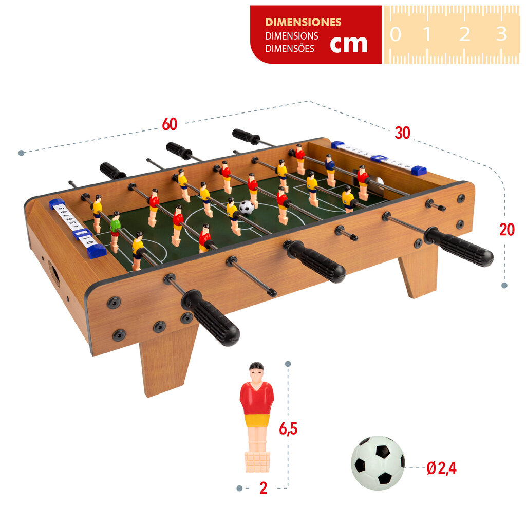 Stalo žaidimas futbolas 60x30x20cm, 6+ цена и информация | Stalo žaidimai, galvosūkiai | pigu.lt