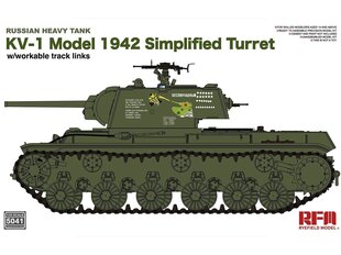  Сборная модель Rye Field Model - Russian Heavy Tank KV-1 Model 1942 Simplified Turret, 1/35, RFM-5041 цена и информация | Конструкторы и кубики | pigu.lt