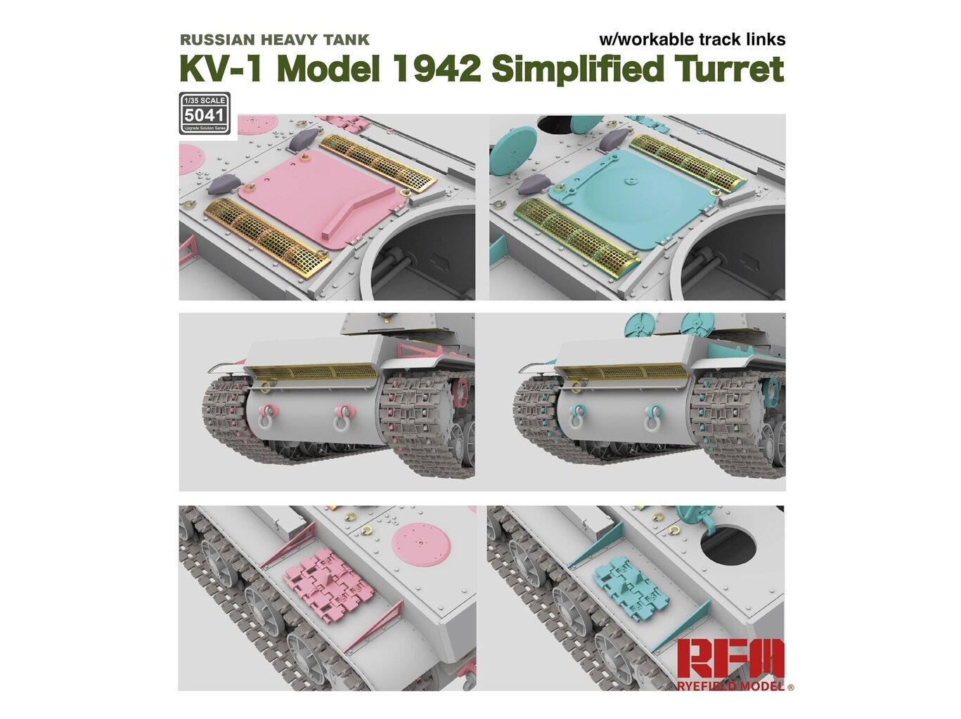 Surenkamas modelis Rye Field Model, Rusų sunkusis tankas KV-1 RFM-5041, 1/35 kaina ir informacija | Konstruktoriai ir kaladėlės | pigu.lt