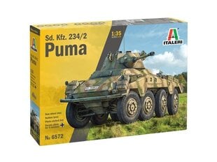 Сборная пластиковая модель. Italeri - Sd.Kfz.234/2 Puma, 1/35, 6572 цена и информация | Конструкторы и кубики | pigu.lt