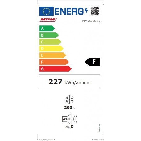 Mpm MPM-210-ZS-15 kaina ir informacija | Šaldikliai, šaldymo dėžės | pigu.lt