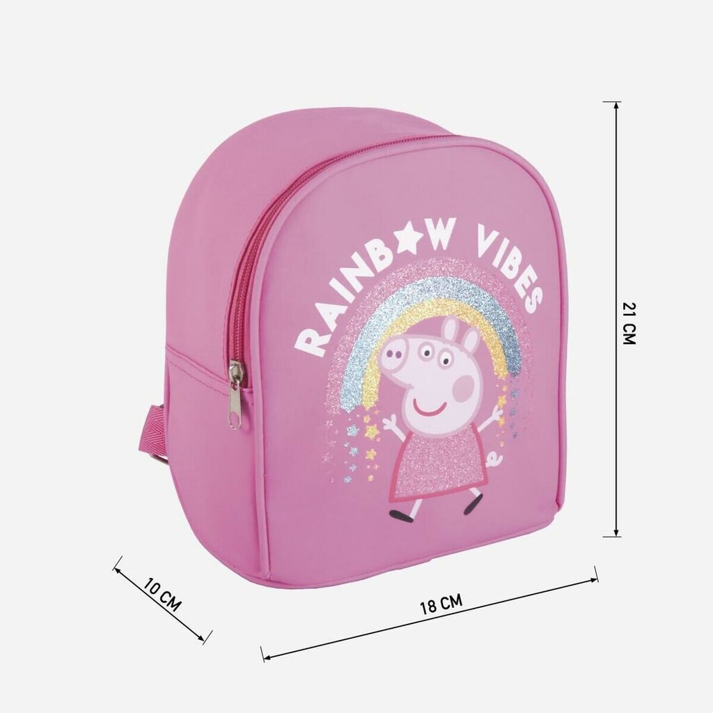 Mokyklinis krepšys Peppa Pig, 18 x 10 x 21 cm., fuksija цена и информация | Kuprinės mokyklai, sportiniai maišeliai | pigu.lt