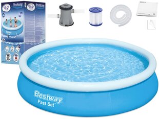 Бассейн Bestway Fast Set, 366x76 см, с фильтром цена и информация | Бассейны | pigu.lt