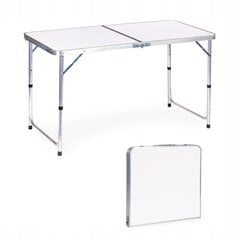 Modernhome Tourist table, folding camping table, white цена и информация | Туристическая мебель | pigu.lt