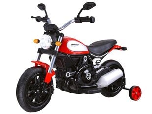 Elektrinis motoroleris vaikams su pagalbiniais ratukais, Street Bob, raudonas PA0235 kaina ir informacija | Elektromobiliai vaikams | pigu.lt