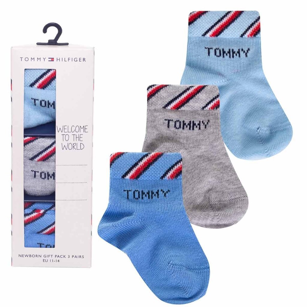 Kojinės berniukams Tommy Hilfiger, 3 poros kaina ir informacija | Kojinės, pėdkelnės berniukams | pigu.lt