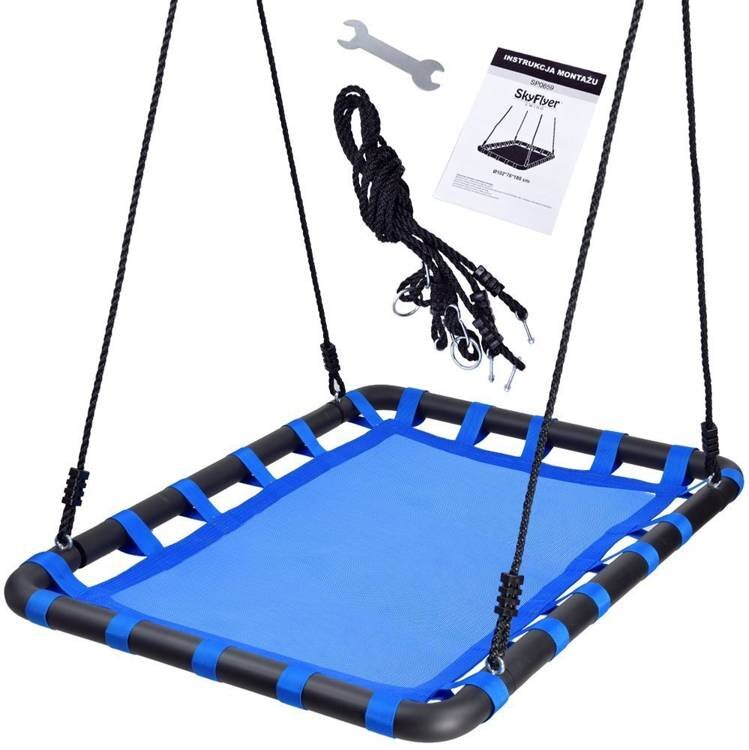 SkyFlyer lizdo supynės 76x102cm, mėlynos SP0659 kaina ir informacija | Sūpynės | pigu.lt