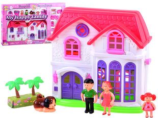 Sulankstomas šeimos namas ir lėlės baldai ZA3747 kaina ir informacija | Žaislai mergaitėms | pigu.lt