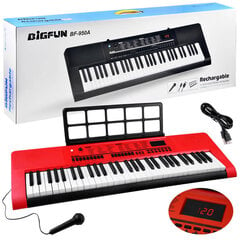 Клавиатура для фортепиано, микрофон и 61 клавиша IN0140 цена и информация | Развивающие игрушки | pigu.lt