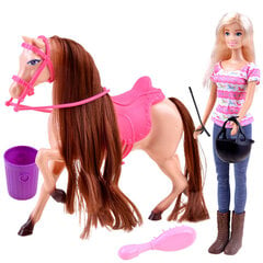 Lėlė su žirgu ir priedais ZA3919 kaina ir informacija | Žaislai mergaitėms | pigu.lt