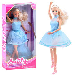 Lėlė šokėja mėlyna suknele ZA3920 kaina ir informacija | Žaislai mergaitėms | pigu.lt
