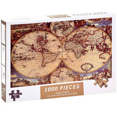 Dėlionė senas pasaulio žemėlapis 1000 vienetų ZA3963 kaina ir informacija | Lavinamieji žaislai | pigu.lt