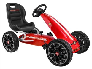 Педальный картинг gokart abarth большие мягкие колеса PA0167, красный цена и информация | Игрушки для мальчиков | pigu.lt