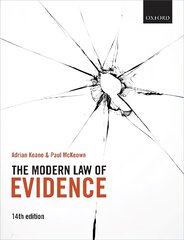 Modern Law of Evidence 14th Revised edition цена и информация | Книги по экономике | pigu.lt