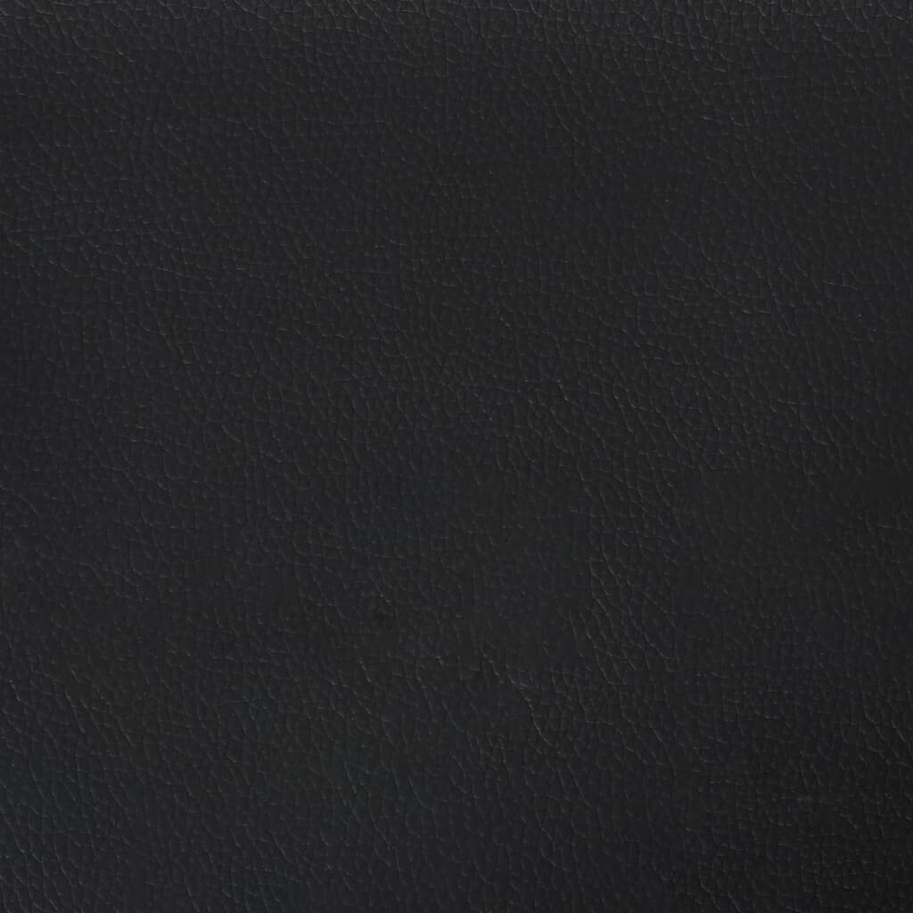 vidaXL Lovos rėmas su spyruoklėmis, juodas, 120x200cm, dirbtinė oda kaina ir informacija | Lovos | pigu.lt