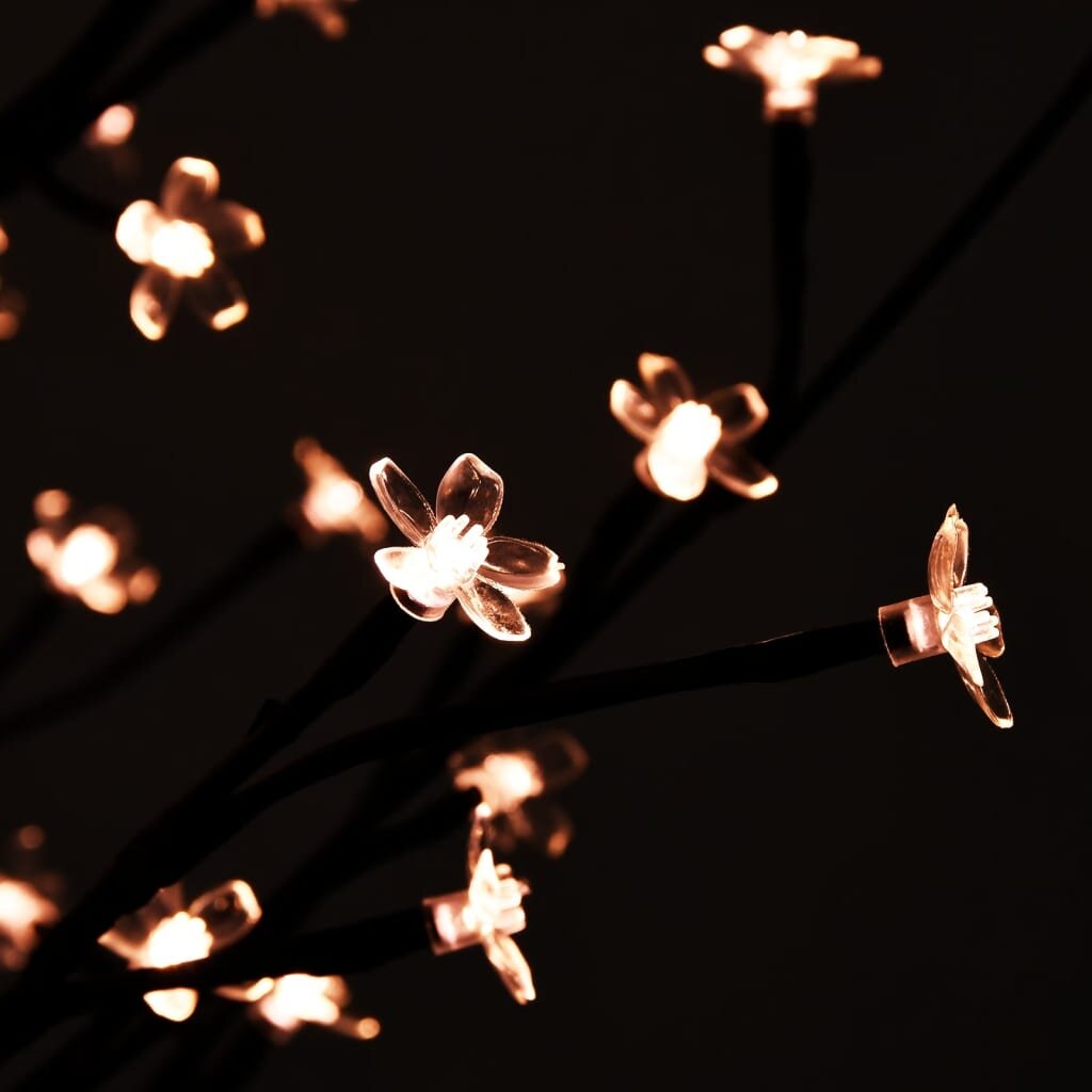 vidaXL LED medis su vyšnių žiedais, 120cm, 84 šiltos baltos LED цена и информация | Kalėdinės dekoracijos | pigu.lt