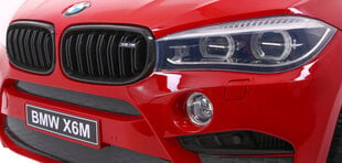 Dvivietis vaikiškas elektromobilis BMW X6M XXL, raudonas lakuotas kaina ir informacija | Elektromobiliai vaikams | pigu.lt