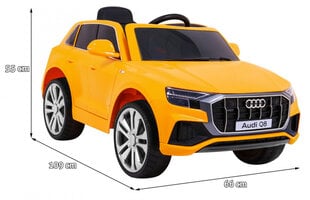 Vienvietis vaikiškas elektromobilis Audi Q8, Geltonas kaina ir informacija | Elektromobiliai vaikams | pigu.lt