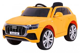 Vienvietis vaikiškas elektromobilis Audi Q8, Geltonas kaina ir informacija | Elektromobiliai vaikams | pigu.lt