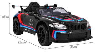 Vienvietis vaikiškas elektromobilis BMW M6 GT3, juodas kaina ir informacija | Elektromobiliai vaikams | pigu.lt
