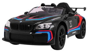 Vienvietis vaikiškas elektromobilis BMW M6 GT3, juodas kaina ir informacija | Elektromobiliai vaikams | pigu.lt