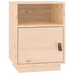vidaXL Naktinė spintelė, 40x34x55cm, pušies medienos masyvas kaina ir informacija | Spintelės prie lovos | pigu.lt
