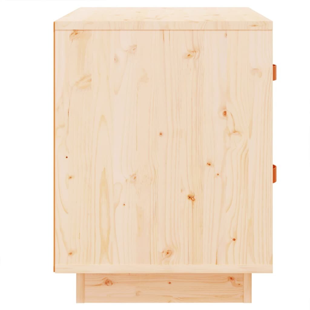vidaXL Naktinės spintelės, 2vnt., 40x34x45cm, pušies medienos masyvas kaina ir informacija | Spintelės prie lovos | pigu.lt