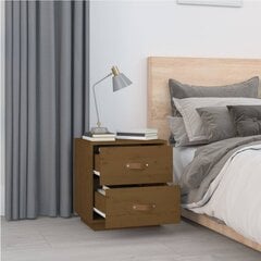 Naktinė spintelė 40x34x45cm, ruda kaina ir informacija | Spintelės prie lovos | pigu.lt