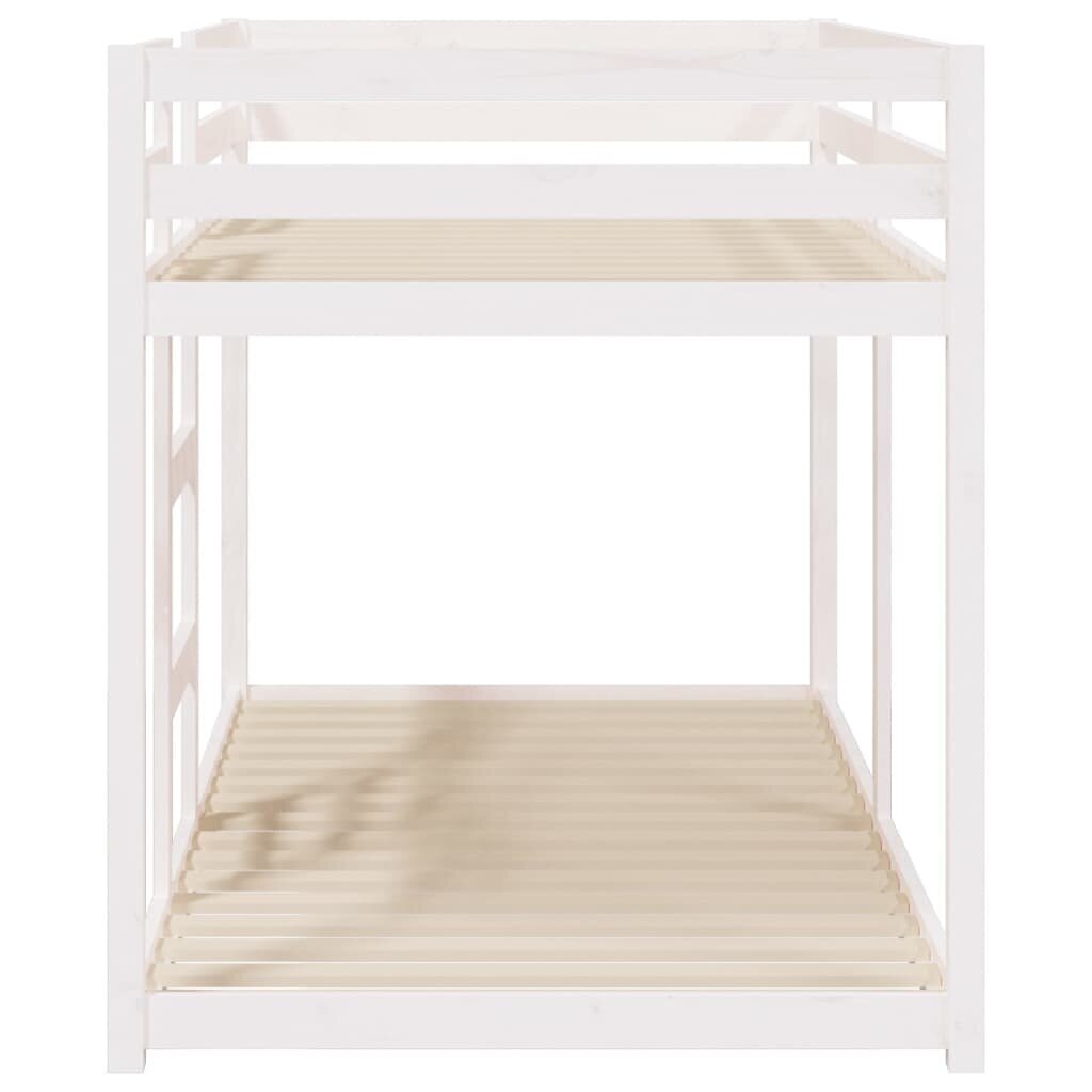 Dviaukštė lova, 90x190 cm, balta kaina ir informacija | Lovos | pigu.lt