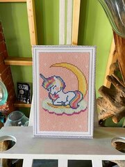 Алмазная мозаика 20x30 cm.  "Dreaming Baby Unicorn" цена и информация | Алмазная мозаика | pigu.lt