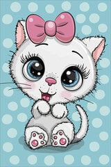 Алмазная мозаика 20x30 cm.  "Cute Kitten" цена и информация | Алмазная мозаика | pigu.lt