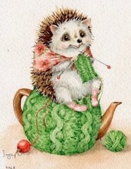 Алмазная мозаика 30x40 cm.  "Hedgehog is cozy" цена и информация | Алмазная мозаика | pigu.lt