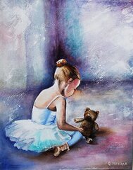 Алмазная мозаика 30x40 cm.  "Ballerina. The first steps" цена и информация | Алмазная мозаика | pigu.lt