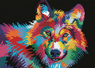 Алмазная мозаика 30x40 cm.  "Through the eyes of a wolf" цена и информация | Алмазная мозаика | pigu.lt