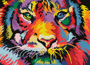 Алмазная мозаика 30x40 cm.  "Through the eyes of a tiger" цена и информация | Алмазная мозаика | pigu.lt