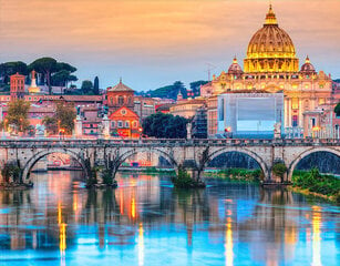 Deimantinės mozaikos rinkinys Ponte Sant' Angelo, 40x50 cm kaina ir informacija | Deimantinės mozaikos | pigu.lt