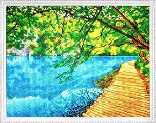 Алмазная мозаика 40x50 cm.  "Picturesque Bridge" цена и информация | Алмазная мозаика | pigu.lt