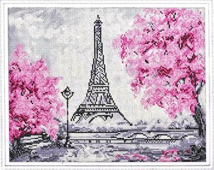 Алмазная мозаика 40x50 cm.  "Eiffel Tower in Bloom" цена и информация | Алмазная мозаика | pigu.lt