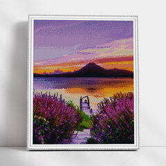 Алмазная мозаика 40x50 cm.  "Lilac Sunset" цена и информация | Алмазная мозаика | pigu.lt