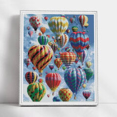 Deimantinės mozaikos rinkinys Oro balionai, 40x50 cm kaina ir informacija | Deimantinės mozaikos | pigu.lt