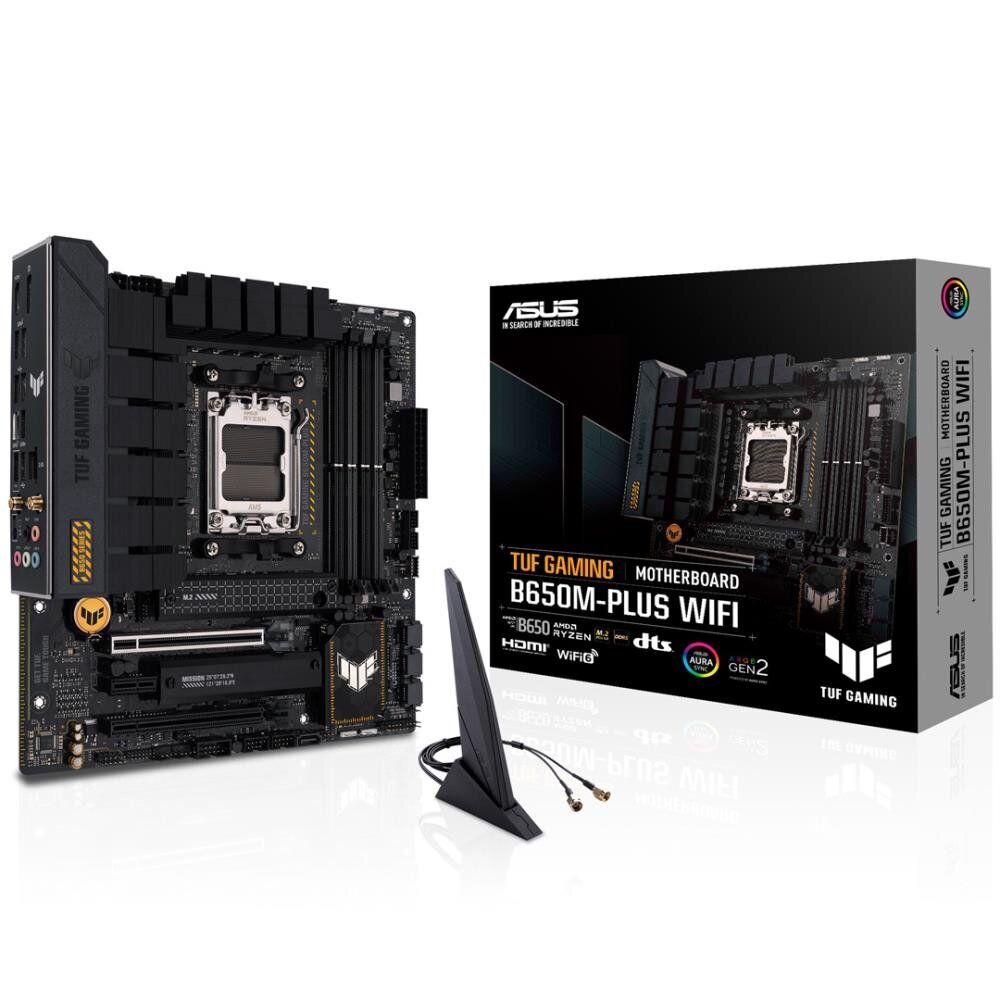 Asus TUF GAMING B650M-PLUS WIFI, mATX kaina ir informacija | Pagrindinės plokštės | pigu.lt