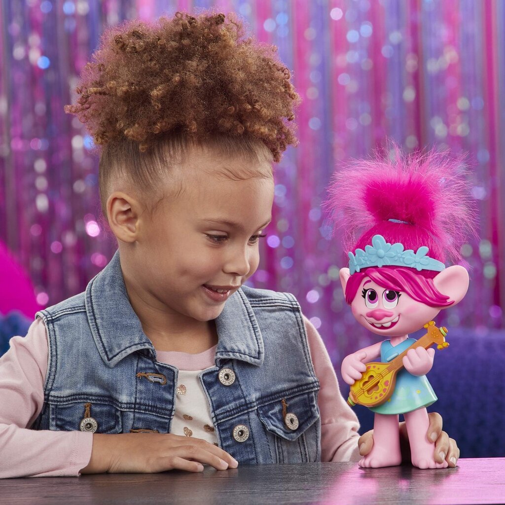 Lėlė Hasbro The Trolls 2 Poppy Pop & Rock Doll kaina ir informacija | Žaislai mergaitėms | pigu.lt