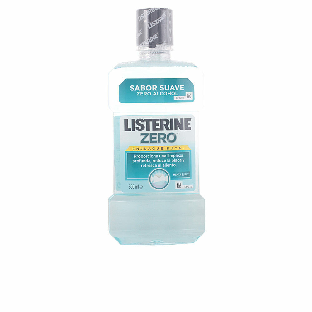 Burnos skalavimo skystis Listerine Cool Mint Zero Alcohol, 500 ml kaina ir informacija | Dantų šepetėliai, pastos | pigu.lt