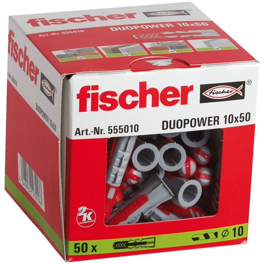 Dygliai Fischer Duopower 555010 kaina ir informacija | Mechaniniai įrankiai | pigu.lt