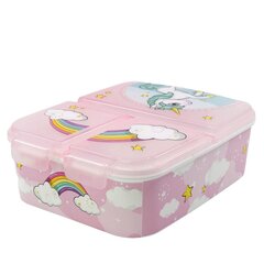 Stor Unicorn Rainbow pietų dėžutė su stalo įrankių dėklu 6,7 x 16,5 x 19,5 cm цена и информация | Посуда для хранения еды | pigu.lt