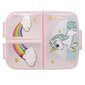 Stor Unicorn Rainbow pietų dėžutė su stalo įrankių dėklu 6,7 x 16,5 x 19,5 cm kaina ir informacija | Maisto saugojimo  indai | pigu.lt